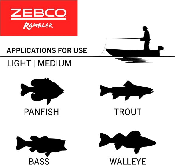 Zebco Rambler Fishing Reel and Rod Combo, Durable Fiberglass Rod with Built-in Carabiner, Patented No-Tangle Reel, Pre-Spooled with 8-Pound Zebco Fishing Line - Image 8
